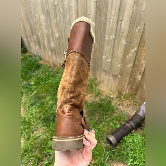 TIMBERLAND WOMENS BETHEL BROWN LEATHER SIDE ZIP EARTH KEEPER BOOTS SZ 6.5 - Picture 11 of 16